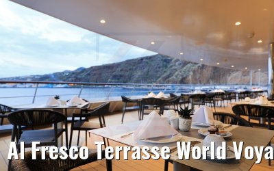 Al Fresco Terrasse World Voyager morning set-up