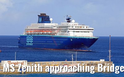 MS Zenith approaching Bridgetown, Barbados 13.02.2018
