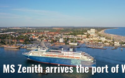 MS Zenith arrives the port of Warnemuende 11.08.2019