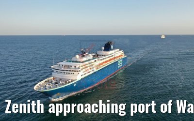 Zenith approaching port of Warnemuende 11.08.2019