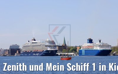 Zenith und Mein Schiff 1 in Kiel 04.05.2018