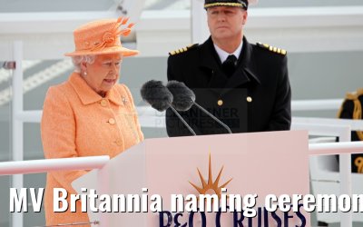 MV Britannia naming ceremony Queen Elizabeth II 10.03.2015 MV Britannia naming ceremony Queen Elizabeth II 10.03.2015
