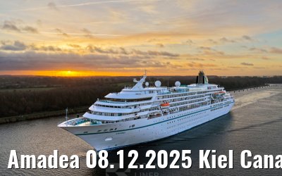 Amadea 08.12.2025 Kiel Canal sunrise