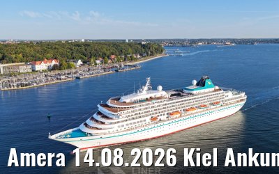 Amera 14.08.2026 Kiel Ankunft