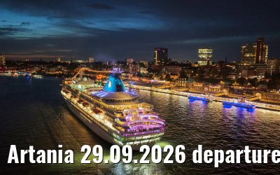 Artania 29.09.2026 departure Hamburg Elbphilharmonie
