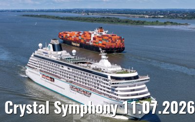 Crystal Symphony 11.07.2026 near Glueckstadt