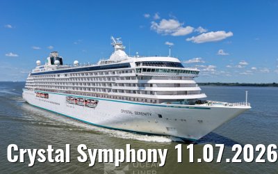 Crystal Symphony 11.07.2026 near Glueckstadt