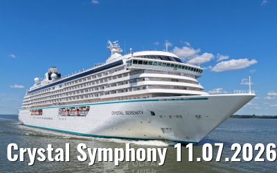 Crystal Symphony 11.07.2026 near Glueckstadt