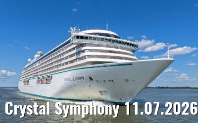 Crystal Symphony 11.07.2026 near Glueckstadt