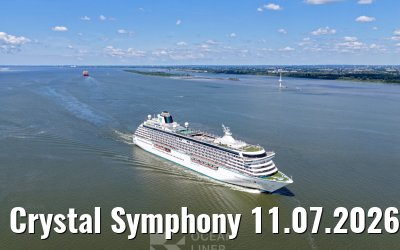 Crystal Symphony 11.07.2026 near Glueckstadt