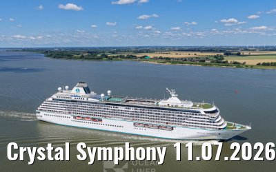 Crystal Symphony 11.07.2026 near Glueckstadt