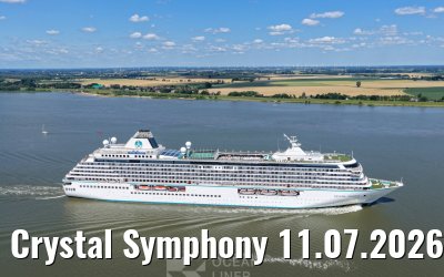 Crystal Symphony 11.07.2026 near Glueckstadt