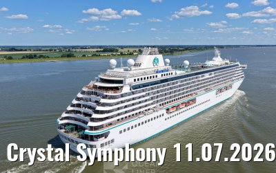 Crystal Symphony 11.07.2026 near Glueckstadt