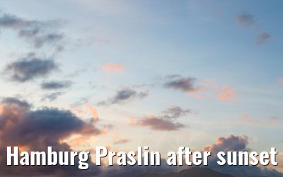 Hamburg Praslin after sunset