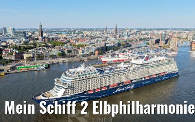 Mein Schiff 2 Elbphilharmonie and Landungsbruecken Hamburg 14.08.2026