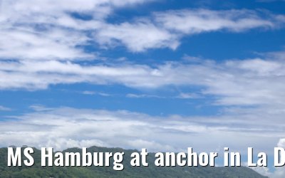 MS Hamburg at anchor in La Digue, Seychelles 24.02.2026