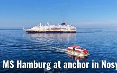 MS Hamburg at anchor in Nosy Be, Madagascar