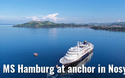 MS Hamburg at anchor in Nosy Be, Madagascar
