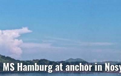 MS Hamburg at anchor in Nosy Be, Madagascar