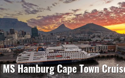 MS Hamburg Cape Town Cruise Terminal after sunset