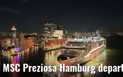 MSC Preziosa Hamburg departure Elbphilharmonie 04.10.2026